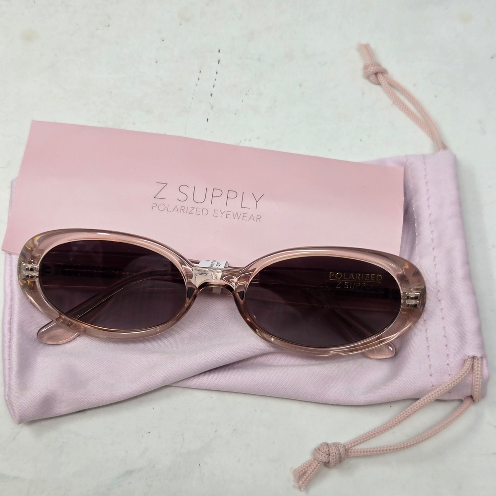 Z Supply Chateau Polarized Sunglasses Sand Gradient Oval ZEI252144S NEW